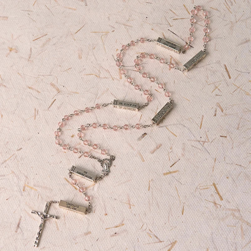 Rosario misterioso cinturino inciso dei misteri