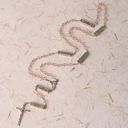 Rosario misterioso cinturino inciso dei misteri