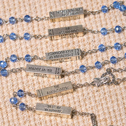 Rosario misterioso cinturino inciso dei misteri