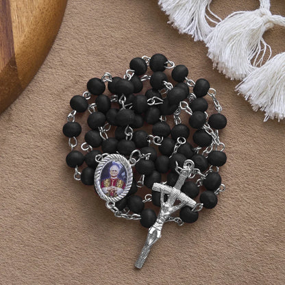 Papa Leone XIV Rosario di grani di legno rosso commemorativo: Tesoro spirituale